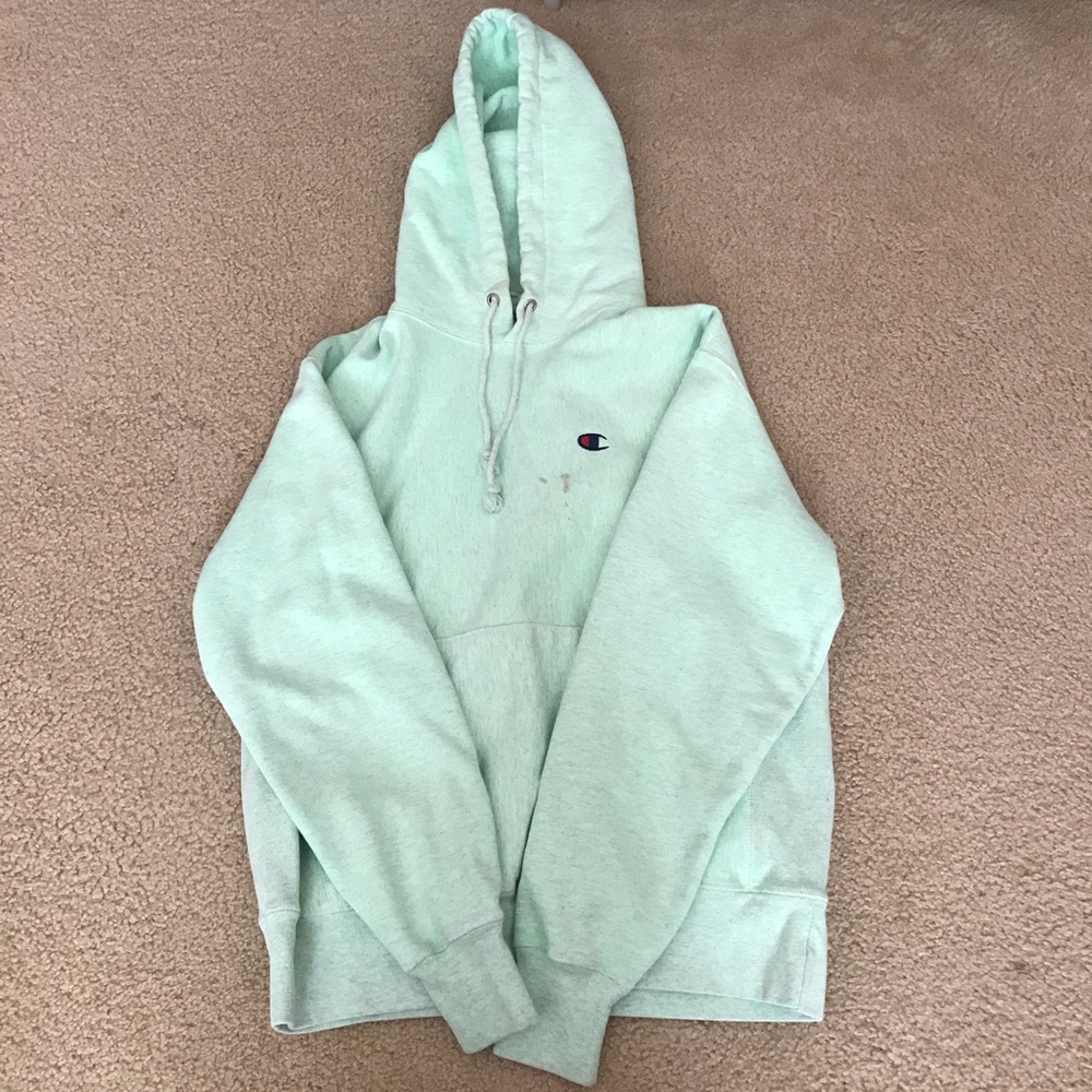 RARE MINT GREEN CHAMPION HOODIE! 🍵💚